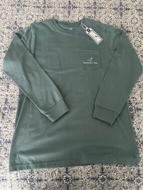 BNWT Boys Large (14-16) Properly Tides Long Sleeve Pocket Tee